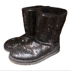 black sequin ugg boots size 8